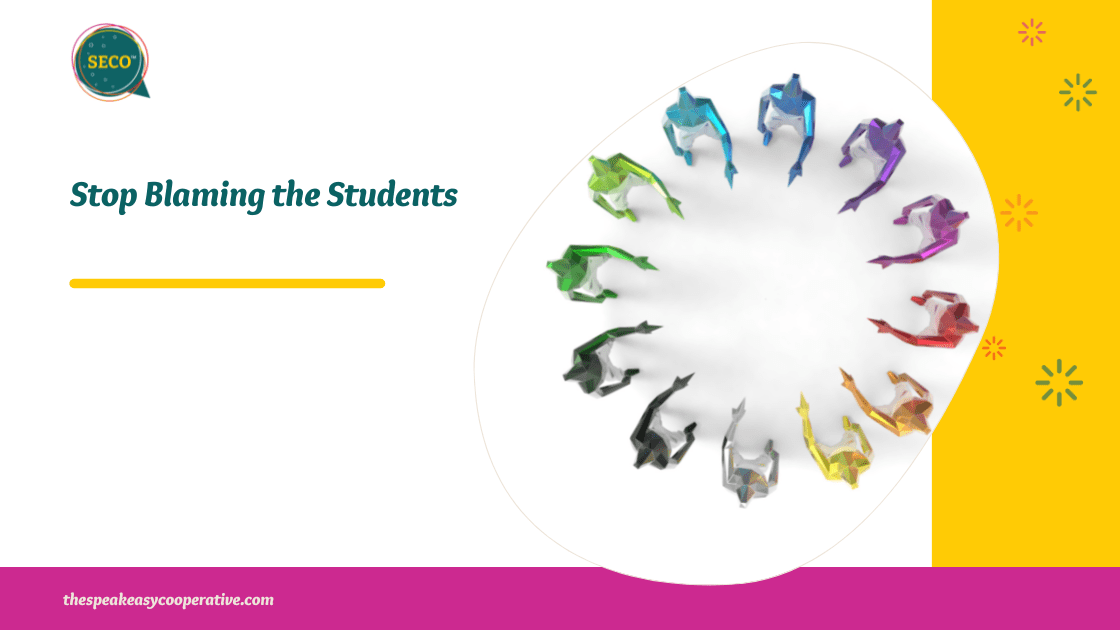 A picture of people pointing fingers at each other, blaming everyone else for business mistakes.