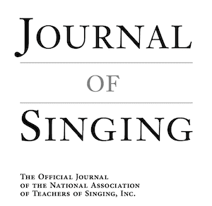 The Official Journal of Singing logo for NATS