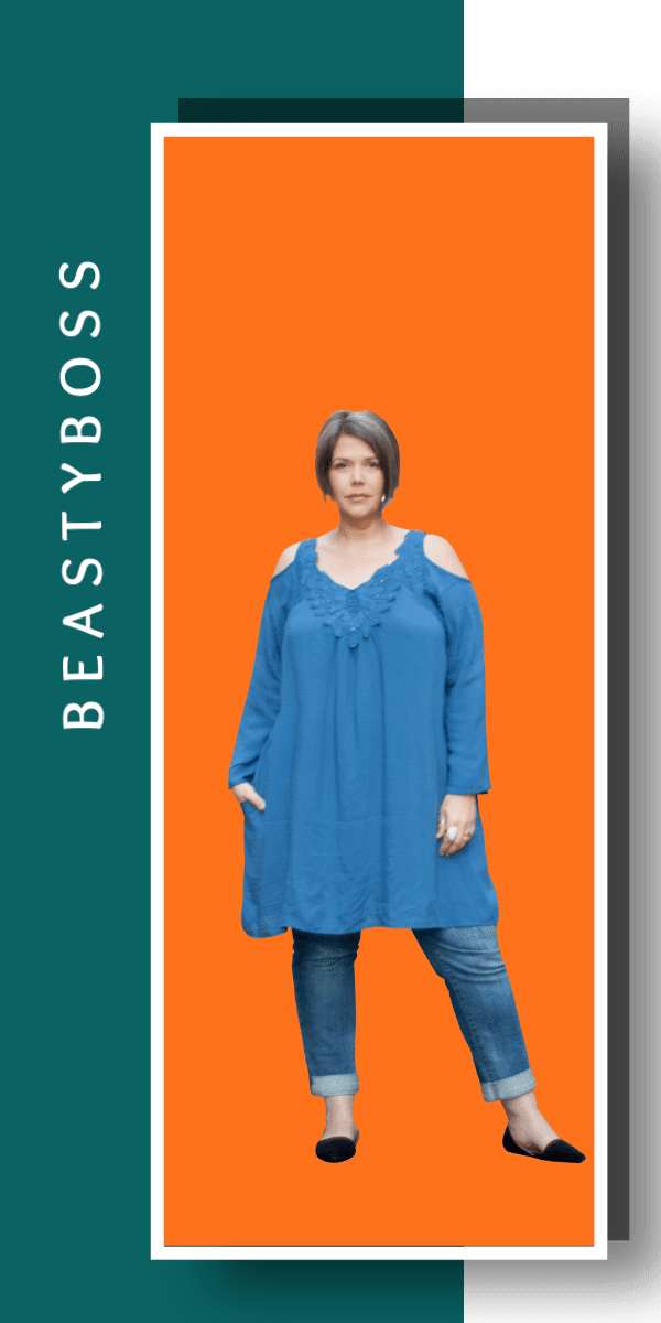 Michelle Beasty Boss with orange background Michelle Beasty Boss with orange background