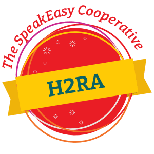 The SpeakEasy Cooperative H2RA participant badge.