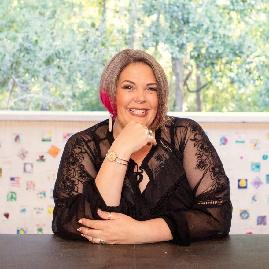 Michelle Markwart Deveaux posing at SECO Live 2022