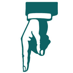 A hand pointing down.